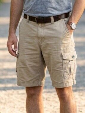 jf j.ferrar Men's Cargo Shorts in Tan Size 44